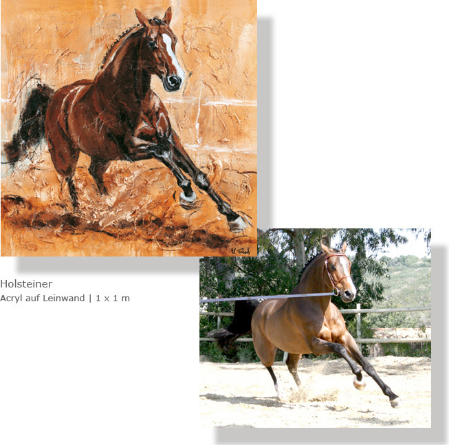 Commissioned horse paintings