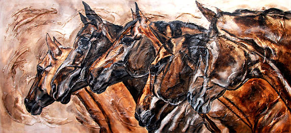 dressage horses artwork