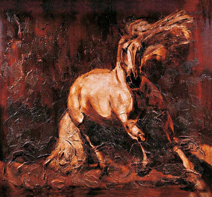 Spanisches Pferd PRE Gemälde