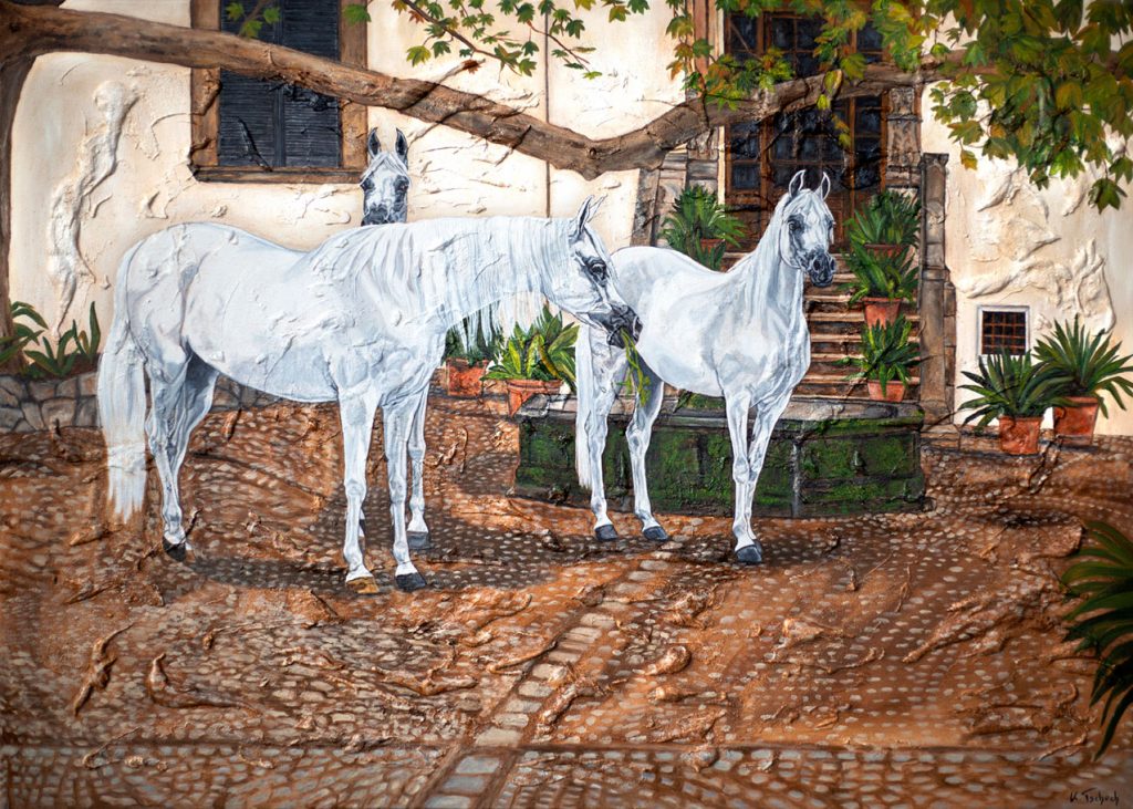 Arabische Pferde - Gemälde von Kerstin Tschech