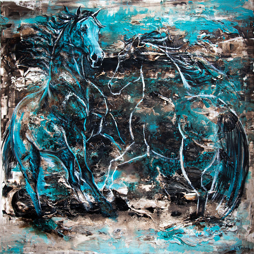 Pferd malen lassen im Auftrag von Kerstin Tschech